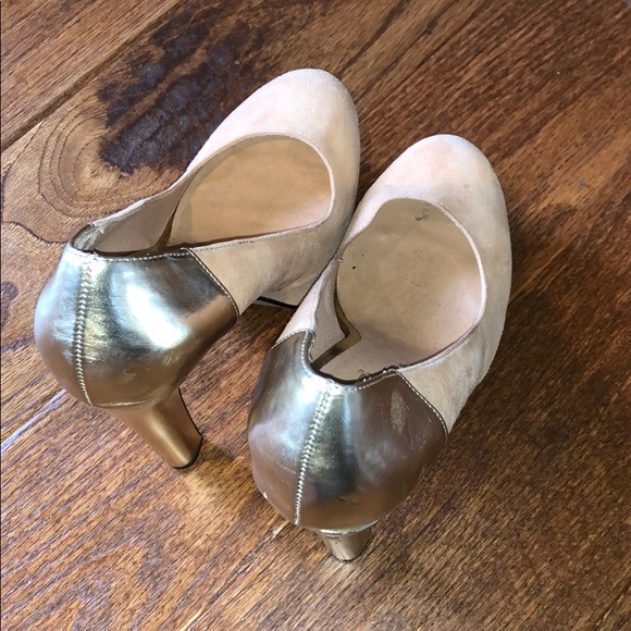 Topshop nude and gold pump - Picture 5 of 5